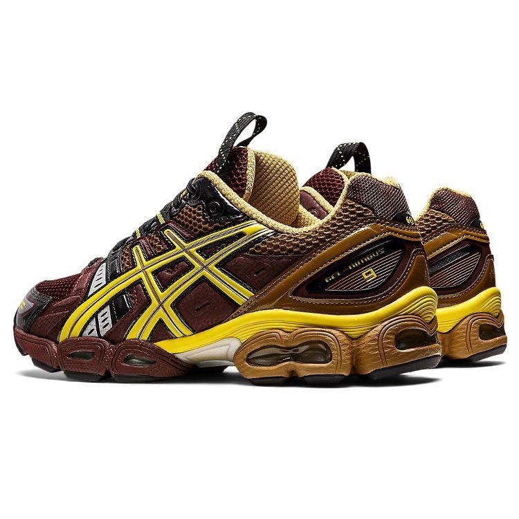 Asics Kiko Kostadinov x UB3-S Gel Nimbus 9 Rum Raisin Unisex tenisky Červeno-zeleno-lesklé 1201A442-600