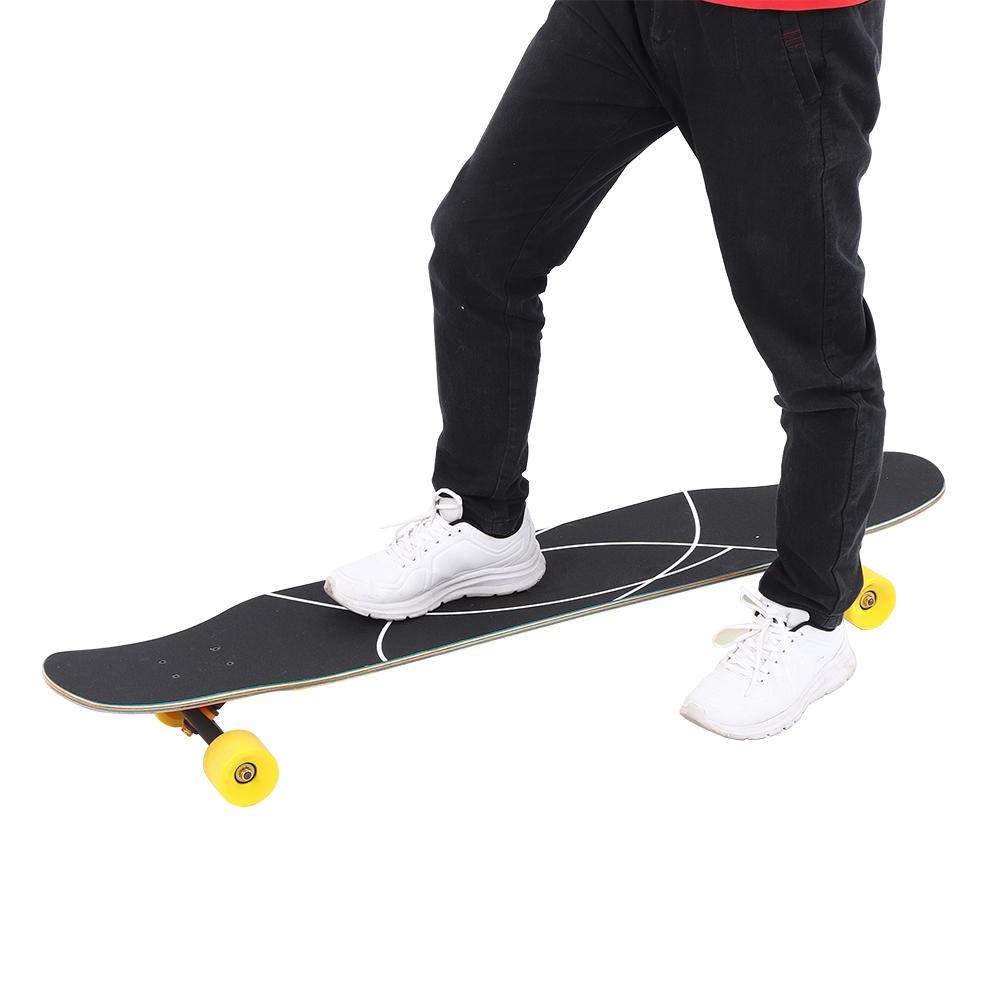 46in Stylish Skate Dancing Board Anti Skid Portable Longboard Skateboarding for Teenager Adults