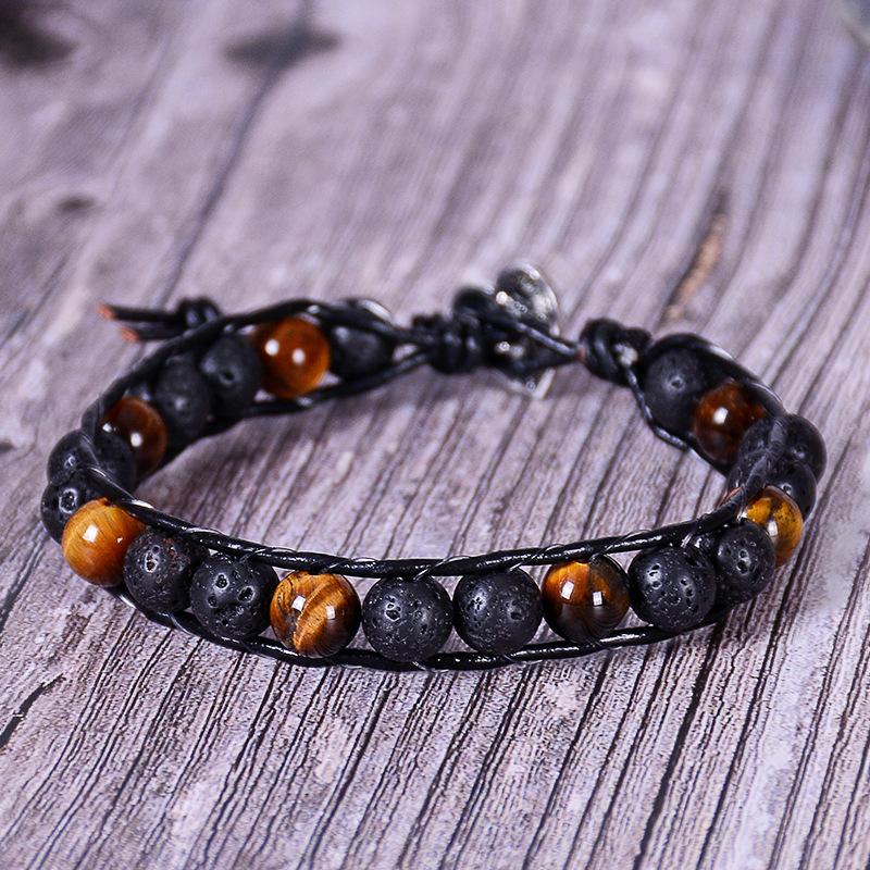 JYL TS Bracelet Minimalist Crown  Beaded Elegant Enhances Grace & Charm volcanic