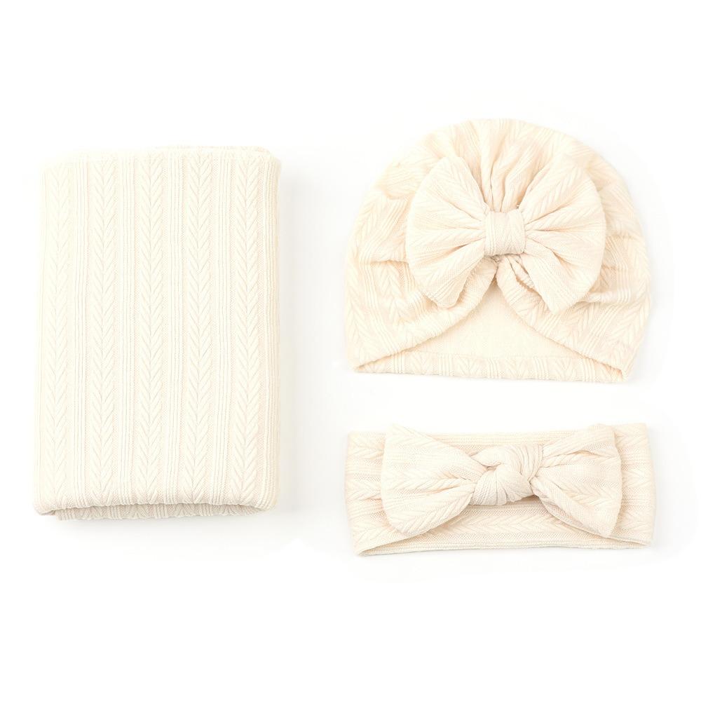 Soft Fabric Infant Swaddle Blanket Solid Color Baby Receiving Blanket  Home Swaddling