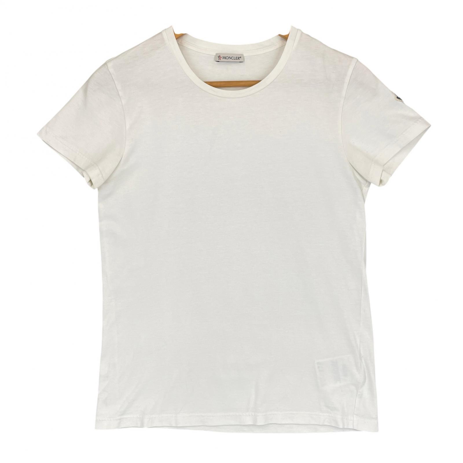 MONCLER S WOMEN Short Sleeve T-shirt White Authentic Model C-SCOM-18-2674 S белый