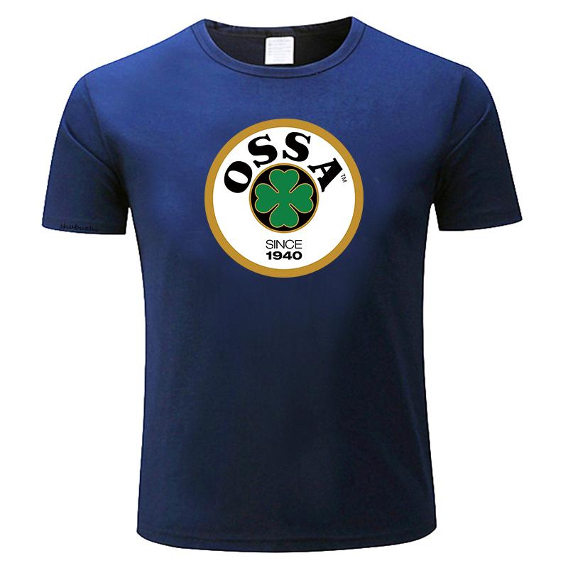 Cotton Tshirt mens summer Tops OSSA Logo summer fashion tshirt men High Quality tops euro size boys gifts