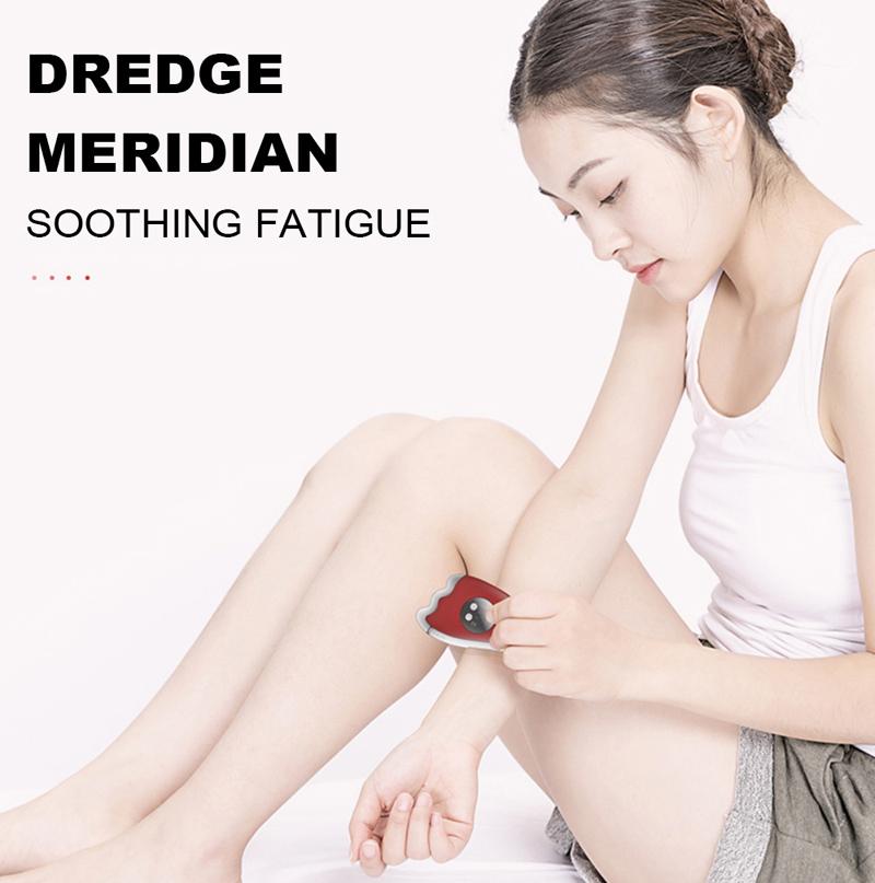 K·SKIN Elektrisches Guasha-Kratzbrett-Massagegerät, EMS, Mikrostrom-Vibrationsmassage, Heißkompresse mit konstanter Temperatur