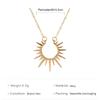 Sunflower pendant necklace retro metal open collarbone chain fashion creative jewelry women