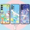 Sanrio Hello Kitty And Cinnamon Roll Case for Samsung Galaxy A05 A04 A30 A15 A03 A50 A40 A16 A70 A06 A10 A12 A20 A13 Black Soft