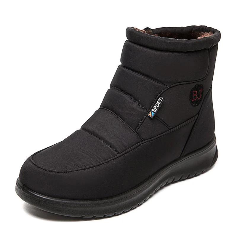 Women Boots Snow Fur Shoes Woman Zipper Platform Boots For Women Soft Ankle Boots Waterproof Plush Winter Shoes