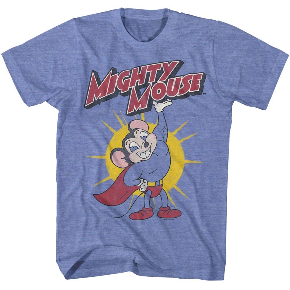 Mighty Mouse Cartoon Mighty Mouse Lifting Logo Men s T Shirt S