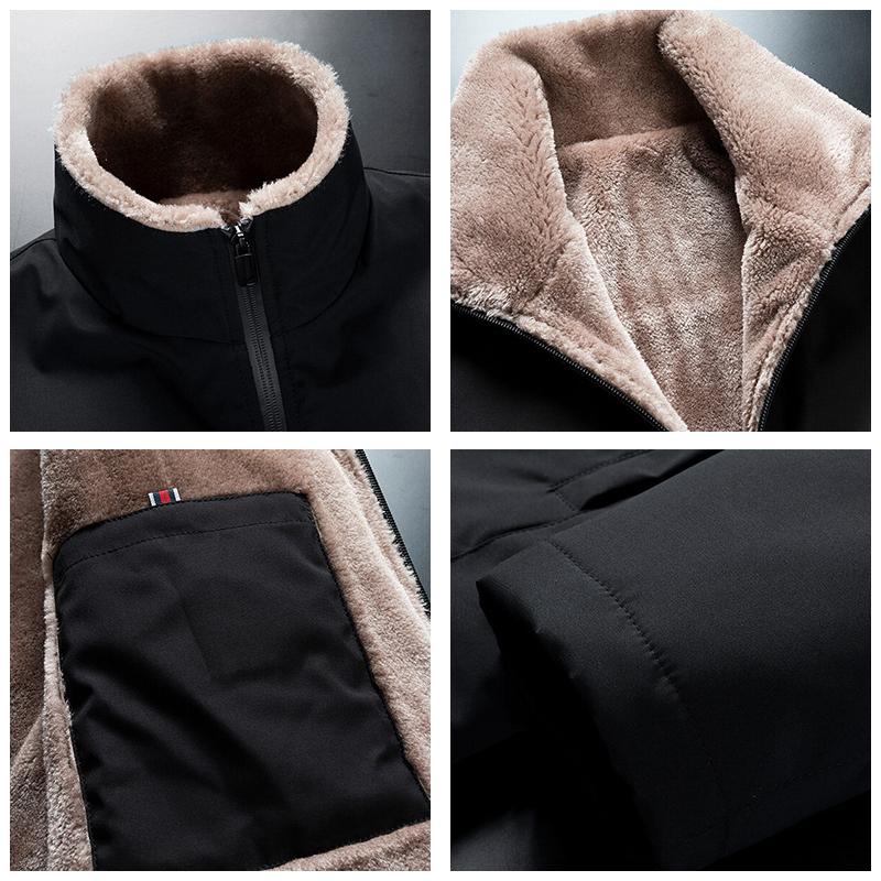 Men Winter Windproof Warm Thick Fleece Jacket Men Fashion Casual Coat Men Autumn Outwear Outdoor Classic Jacket Men