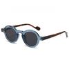 Lunettes de soleil rondes à petite monture pour unisexe Style rétro vintage Protection UV400 Verres en PC Teintes Activités de plein air