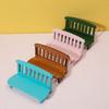 New Mini Wooden Garden Bench Miniature Doll House Backrest Bench Ornament Retro Miniature Landscape Garden Bench Furniture Decor