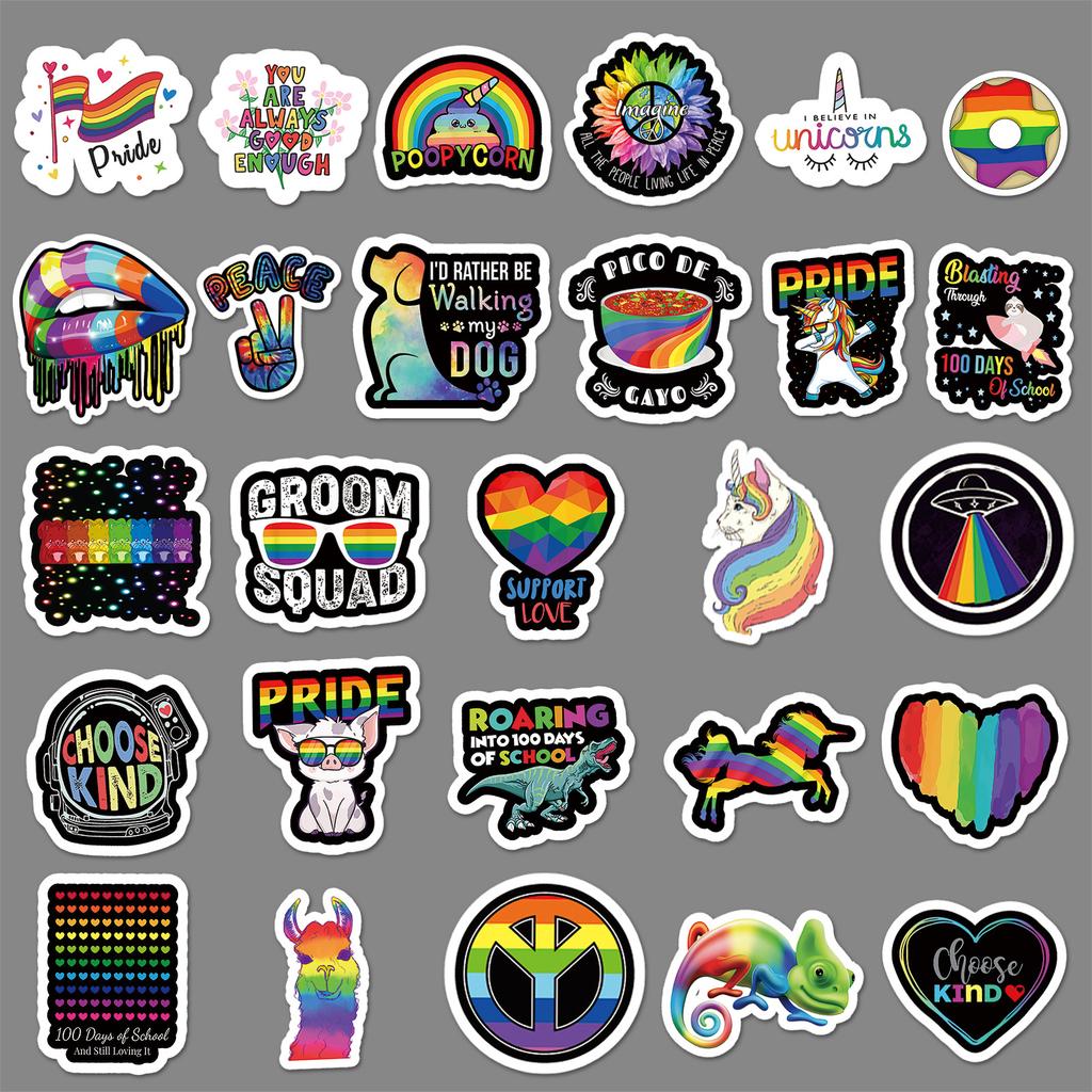 52 Color Series Doodle Personalized Suitcase Suitcase Self-adhesive Waterproof Cartoon Car Locomotive Stickers