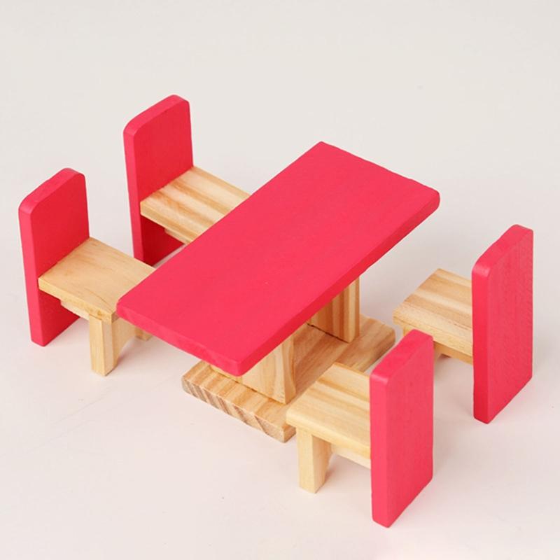 1:12 Model Bedroom Living Room Furniture Wooden Closet Bed Table Micro Landscape Dollhouse Decor Ball Joint Dolls Accs