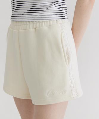 PANDORAFIT Lace Sweat Half Pants (Cream)