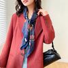 1116 Spring New 91 Square Scarves Women's Elegant Korean Version of Twill Silk Fashion Pattern Printed Silk Scarf Decorative Scarf