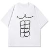 Funny Fitness Abs Printed T Shirts Graphic T Shirts High Quality Mens and Womens Short Sleeved T Shirts Mens Sportswear Tops