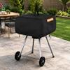 Drawcord Barbecue Cover for Cookers with 420D Fabric, Packable Construction, and Carry Handle to Reduce Dust and Everyday Debris During Storage