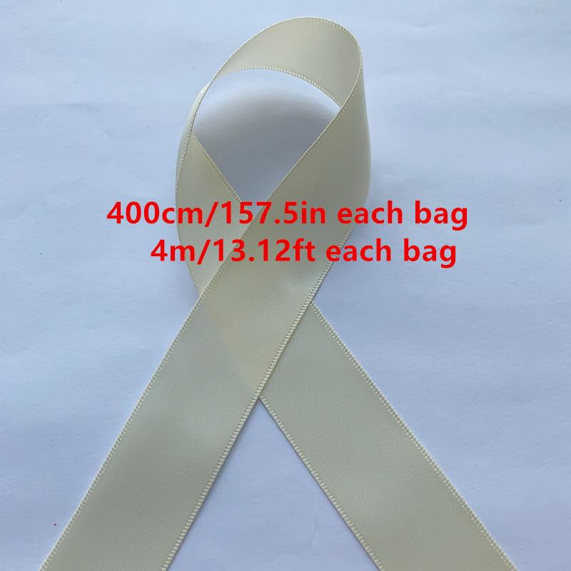 4m/13.12ft Each Bag Wide 2.5cm/0.98in Double Face Satin Ribbons Handmade DIY Sewing Trim Craft Webbing Clothing Hair Gift Wrapping Tie Home Festival