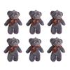 6/1s Mini Bear Plush Keychain Colorful Bear Stuffed Toy School Bag Pendant Teddy Doll Graduation Party Supplies Wedding Gift