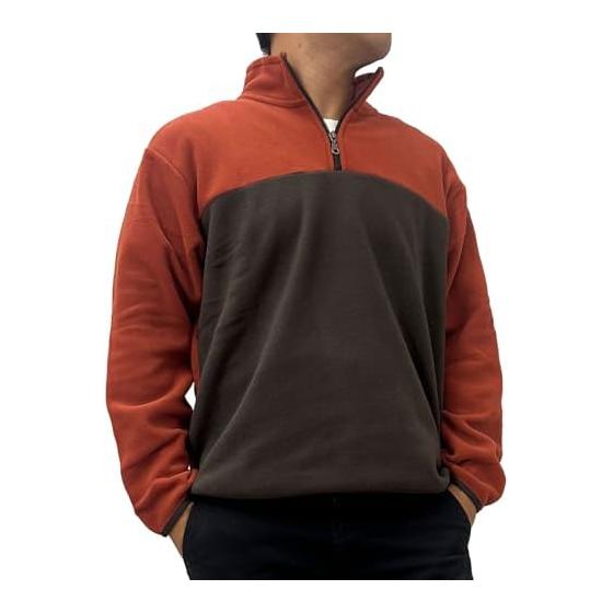 [Hocalon] Men s Heat-generating Fleece Half ZIP Trainer M,L,LL