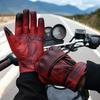 Genuine Leather Motorcycle with Goat Motorcycle Perforated Leather Gloves, Perforated, Breathable, Protectors, Leather, Gloves, (DIRTY RED, M)
