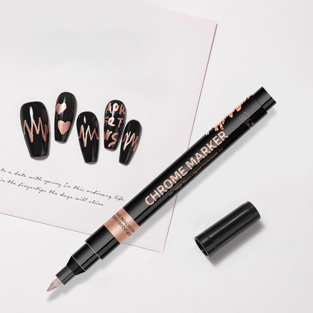 

3color DIY Manicure Chrome Mirror Markers,0.7mm Nib Metal Pen Doodle Cards,Posters,Rock Mugs,Ceramic,Glass,Plating Pen 1 Pcs