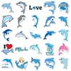 50-Pack Dolphin Luggage, Scooter, Computer, Tablet, and Water Bottle Waterproof Stickers