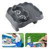 Vassoio da Tavolo per Vasca Idromassaggio con Fori di Drenaggio Antiscivolo Regolabile Tavolino Laterale per Vasca Idromassaggio Piscine SPA Vasca da Bagno Grigio