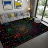 Maths Formula Education Rug Science Theme Carpet for Kid Play Baby Crawling Mat Bedroom Living Room Classroom Non-Slip Floor Mat