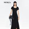 MO&Co. A-Line U-Neck Irregular Hem Long Dress