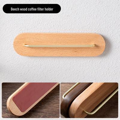 ZISIZ Wall-mounted Pour-over Coffee Filter Paper Holder - Beechwood 2-Pack