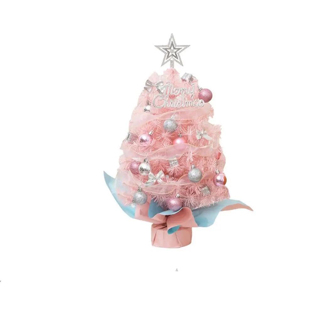 Artificial Christmas Tree Model Colorful Tree Desktop Ornaments Miniature Pine  Gift