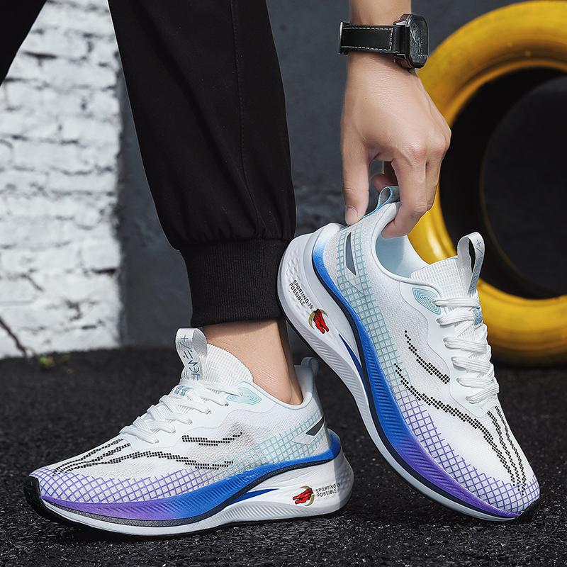 Running Shoes Men Air Men Thick-soled Mesh Breathable Anti-slip Casual Men Shoes Women Soft Lace-up Sports Shoes Women