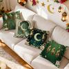 Green Ramadan Festival Pillowcase Bedroom Sofa Cushion Cover 100% Polyester Living Room Cushion Pillowcase Home Decor