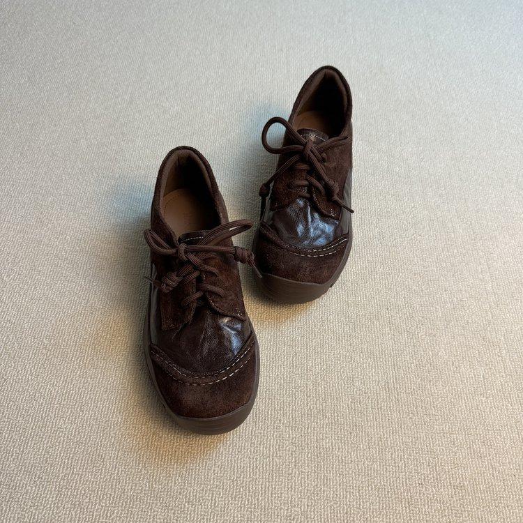 

Повседневные Dexun ретро колледж маленький человек 4 см шнуровка круглый носок одинарная обувь женская платформа одинарная обувь женская в британском стиле маленькая кожа 40 коричневый