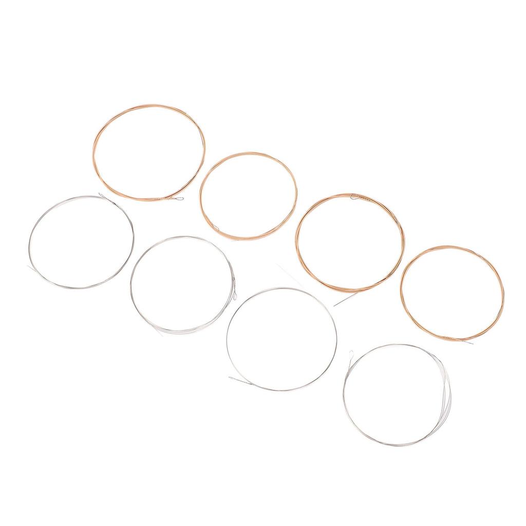 8 Pcs Mandolin String Phosphor Bronze Stable Timbre 8 String Mandolin Strings for Replacement