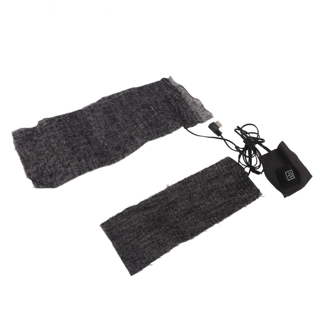 Clothes Heating Pad 3 Gears 2 in 1 Carbon Fiber USB Powered Warmer Pad for Skiing