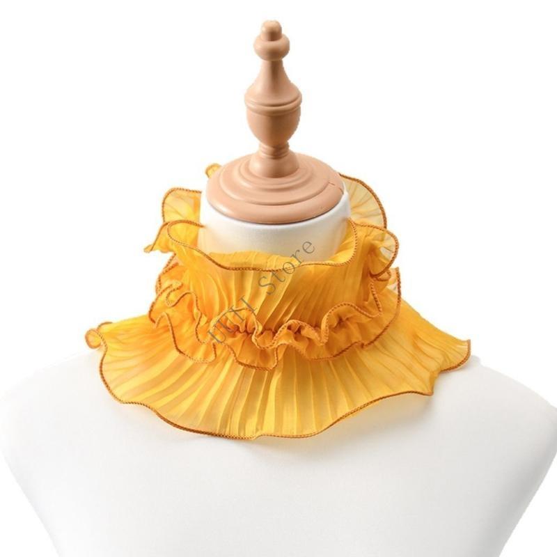 Lace Ruffle Neck Scarf Women's Spring/Summer Fashionable Shirt Collar Accessory