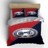 "Columbus Blue Jackets Cannon Logo Design" Print Bedding Set Duvet Cover Pillowcases (1* Duvet Cover 2* Pillowcases Do Not Include Comforter)