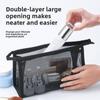 Custom Logo Portable Nylon Mesh Makeup Bag - Small Transparent Cosmetic and Lipstick Storage