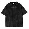 New ACID WASH TEE Attack on Titan Printed Tshirt Mens and Womens Washed Tshirt High Quality Vintage Cotton Tshirt Top