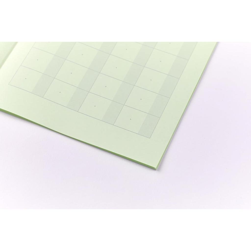 Ogurishiko OGUNO Mahora Easy-to-Write Kanji Practice Notebook Semi-B5 32-Grid Mint 3-Pack, Japanese School Writing Book for Kids & Adults