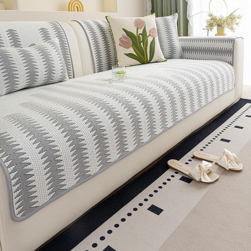 Cool Sofa Cushion Light Luxury Simplicity One-Piece Straight Row Seat Cushion Combination Sofa Cover  New Cover Cloth