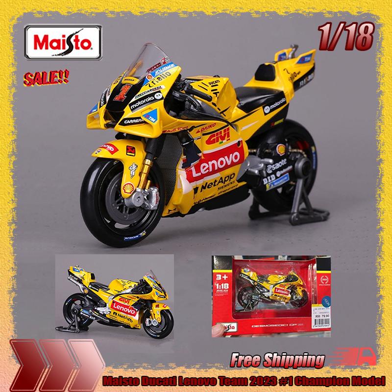 Stock Maisto 1:18 Season Ducati Honda Yamaha Motorcycle Alloy Micro-die-cast One-piece Model Custom Children's Toy Gift
