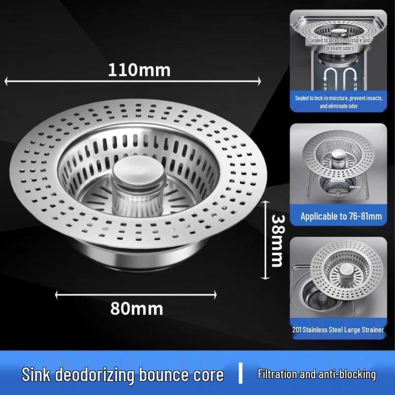 Lantuan Stainless Steel Pop-up Sink Drain Stopper