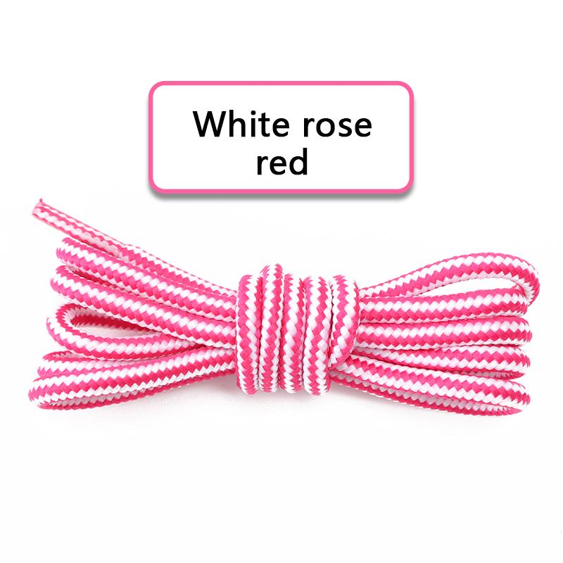 1Pair Boots Round Shoelaces Striped Double Color Shoe Laces Outdoor Hiking Leisure Shoe Lace Sneakers Casual Shoelace Accesories