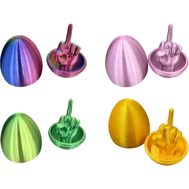 Easter Egg Middle Finger, Funny 3D Printed Middle Finger Egg, Novelty Surprise Eggs for Friends & Family, Perfect for Adult Easter Basket