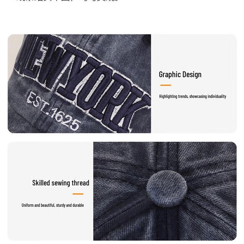 Vintage Washed Distressed Embroidered Baseball Cap