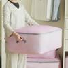 Closet Organizer Simple Pure Color Wrap Clutter Storage Bag Zip Lock Plastic Bag Luggage Organizer Oxford Quilt Storage Bag