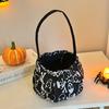 Trick or Treat Pumpkin Candy Bucket Cloth Stuffed Cotton Tote Bags Halloween Candy Bag  Party