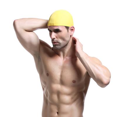 Badekappe, einfarbig, wasserdicht, Nylon, atmungsaktiv, Schwimmhut für den Pool